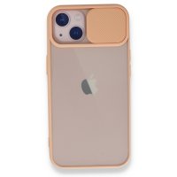 Newface iPhone 13 Mini Kılıf Palm Buzlu Kamera Sürgülü Silikon - Pembe