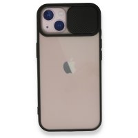 Newface iPhone 13 Mini Kılıf Palm Buzlu Kamera Sürgülü Silikon - Siyah