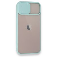 Newface iPhone 13 Mini Kılıf Palm Buzlu Kamera Sürgülü Silikon - Turkuaz