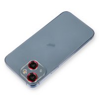 Newface iPhone 13 Mini Metal Kamera Lens Koruma Cam - Kırmızı