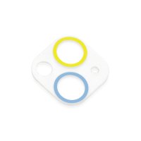 Newface iPhone 13 Mini Renkli Kamera Lens Koruma Cam - Sarı-Mavi