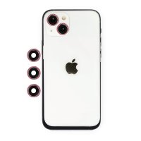 Newface iPhone 13 Mini Shine Kamera Lens - Pembe
