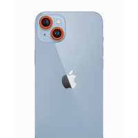 Newface iPhone 13 Neon Fosforlu Kamera Lens - Turuncu