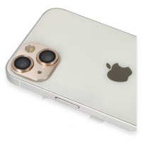 Newface iPhone 13 Pers Alüminyum Kamera Lens - Gold