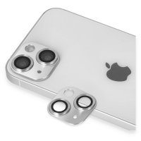 Newface iPhone 13 Pers Alüminyum Kamera Lens - Gümüş
