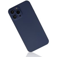 Newface iPhone 13 Pro Kılıf 360 Mat Full Body Silikon Kapak - Mavi