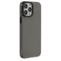 Newface iPhone 13 Pro Kılıf Anka PC Sert Metal Kapak - Siyah