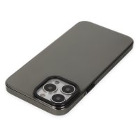 Newface iPhone 13 Pro Kılıf Anka PC Sert Metal Kapak - Siyah