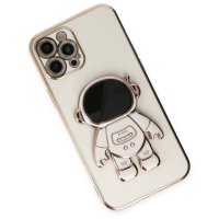 Newface iPhone 13 Pro Kılıf Aston Stand Silikon - Beyaz