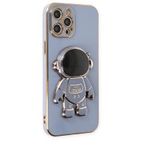 Newface iPhone 13 Pro Kılıf Aston Stand Silikon - Mavi