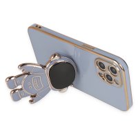 Newface iPhone 13 Pro Kılıf Aston Stand Silikon - Mavi