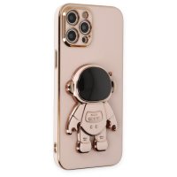 Newface iPhone 13 Pro Kılıf Aston Stand Silikon - Pembe