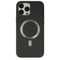 Newface iPhone 13 Pro Kılıf Coco Deri Magneticsafe Silikon - Siyah