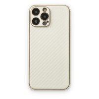 Newface iPhone 13 Pro Kılıf Coco Karbon Silikon - Beyaz
