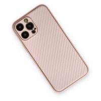 Newface iPhone 13 Pro Kılıf Coco Karbon Silikon - Pembe