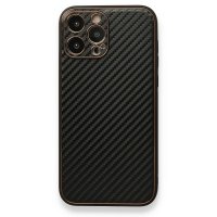 Newface iPhone 13 Pro Kılıf Coco Karbon Silikon - Siyah