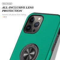 Newface iPhone 13 Pro Kılıf Elit Yüzüklü Kapak - Yeşil