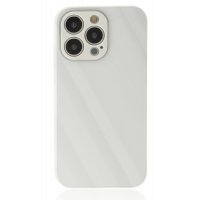 Newface iPhone 13 Pro Kılıf Glass Kapak - Beyaz
