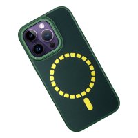 HDD iPhone 13 Pro Kılıf HBC-156 Forum Magneticsafe Kapak - Koyu Yeşil