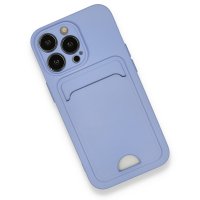 Newface iPhone 13 Pro Kılıf Kelvin Kartvizitli Silikon - Lila