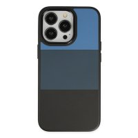 Newface iPhone 13 Pro Kılıf King Kapak - Mavi-Siyah