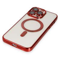 Newface iPhone 13 Pro Kılıf Kross Magneticsafe Kapak - Kırmızı