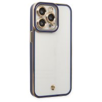 Newface iPhone 13 Pro Kılıf Liva Lens Silikon - Mavi