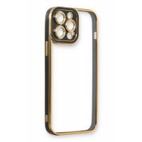 Newface iPhone 13 Pro Max Kılıf Liva Lens Silikon - Siyah