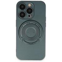Newface iPhone 13 Pro Kılıf Lukka Magneticsafe Kapak - Koyu Yeşil