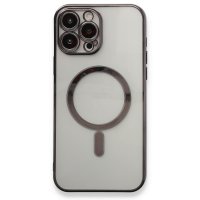 Newface iPhone 13 Pro Kılıf Magneticsafe Lazer Silikon - Siyah