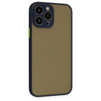 Newface iPhone 13 Pro Kılıf Montreal Silikon Kapak - Lacivert