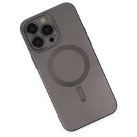 Newface iPhone 13 Pro Kılıf Moshi Lens Magneticsafe Silikon - Füme