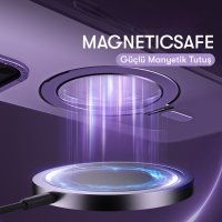 Newface iPhone 13 Pro Kılıf Mudo Mat Magneticsafe Kapak - Lacivert