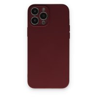 Newface iPhone 13 Pro Kılıf Nano içi Kadife  Silikon - Bordo