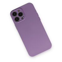 Newface iPhone 13 Pro Kılıf Nano içi Kadife Silikon - Koyu Lila