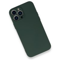 Newface iPhone 13 Pro Kılıf Nano içi Kadife  Silikon - Koyu Yeşil
