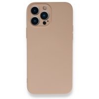Newface iPhone 13 Pro Kılıf Nano içi Kadife  Silikon - Pudra