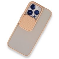 Newface iPhone 13 Pro Kılıf Palm Buzlu Kamera Sürgülü Silikon - Pembe