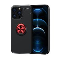 Newface iPhone 13 Pro Kılıf Range Yüzüklü Silikon - Siyah-Kırmızı