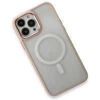 Newface iPhone 13 Pro Kılıf Room Magneticsafe Silikon - Pudra