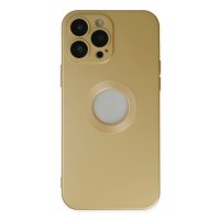 Newface iPhone 13 Pro Kılıf Vamos Lens Silikon - Gold
