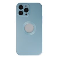 Newface iPhone 13 Pro Kılıf Vamos Lens Silikon - Mavi