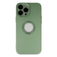 Newface iPhone 13 Pro Kılıf Vamos Lens Silikon - Yeşil