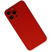 Newface iPhone 13 Pro Max Kılıf 360 Full Body Silikon Kapak - Kırmızı