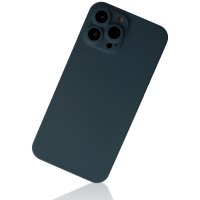 Newface iPhone 13 Pro Max Kılıf 360 Hayalet Full Body Silikon Kapak - Açık Mavi