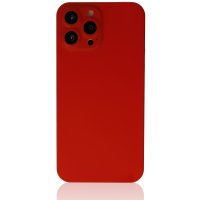 Newface iPhone 13 Pro Max Kılıf 360 Hayalet Full Body Silikon Kapak - Kırmızı