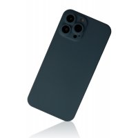 Newface iPhone 13 Pro Max Kılıf 360 Mat Full Body Silikon Kapak - Açık Mavi