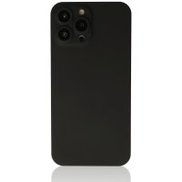 Newface iPhone 13 Pro Max Kılıf 360 Mat Full Body Silikon Kapak - Siyah