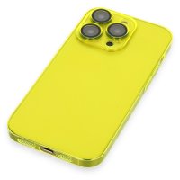 Newface iPhone 13 Pro Max Kılıf Armada Lensli Kapak - Sarı