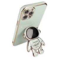 Newface iPhone 13 Pro Max Kılıf Aston Stand Silikon - Yeşil